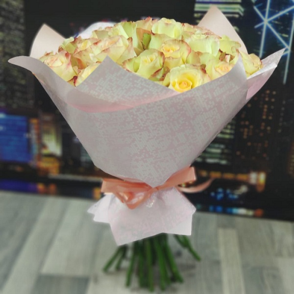 25 роз 40 см — васаби, Эквадор
